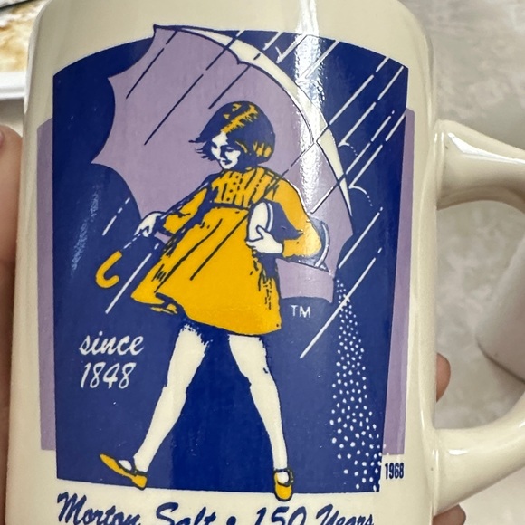 Avon Morton Salt 150th Anniversary Mugs - Blue and White( collectabes) - Picture 4 of 7
